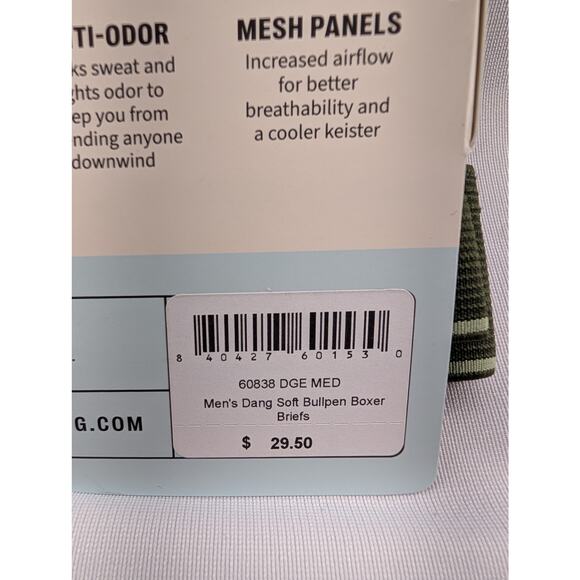 NWT Duluth Trading Co Dang Soft Bullpen Boxer Briefs in Mountain Green sz Medium - Picture 3 of 3